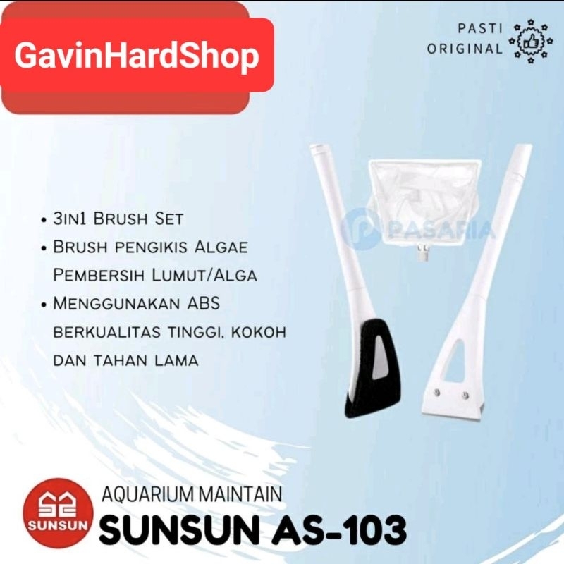 Jual Pembersih kaca kerak algae lumut aquarium Sunsun AS-103 aquarium ...