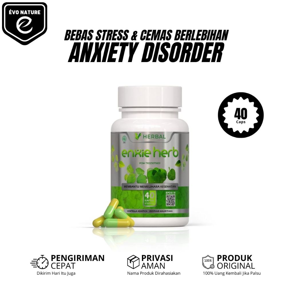 Jual Enxie Herb Suplemen Anti Depresi Dan Stress Anti Pikun Anxiety