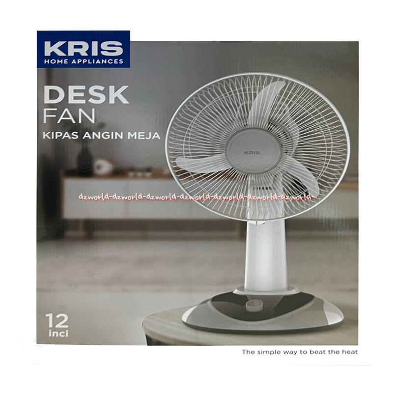 Jual Kris Desk Fan White 12inchi Kipas Angin Meja White Putih Shopee Indonesia 0854