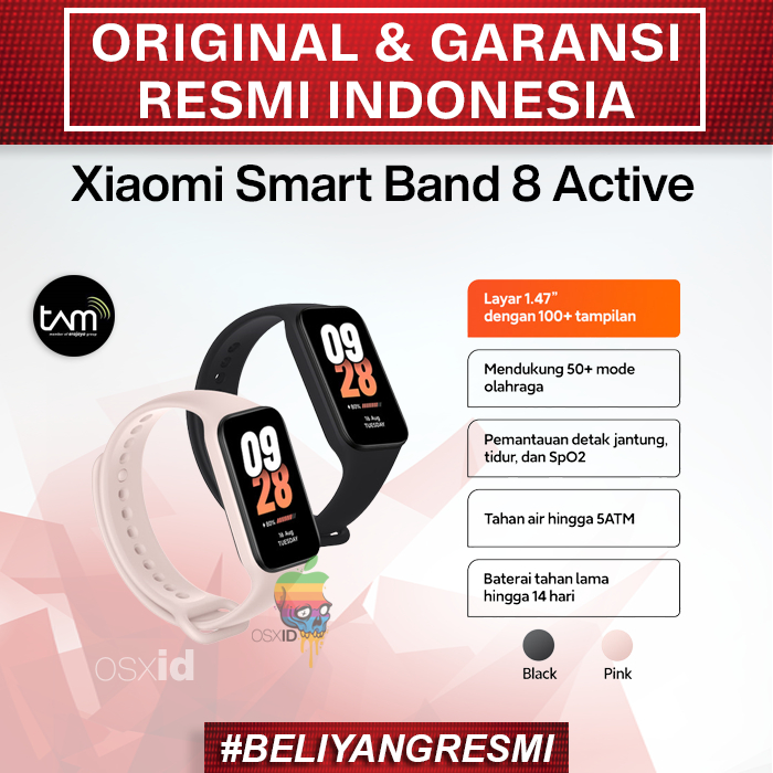 Jual Official Xiaomi Smart Mi Band 8 Active / Xiaomi Redmi Smart Band 2 ...