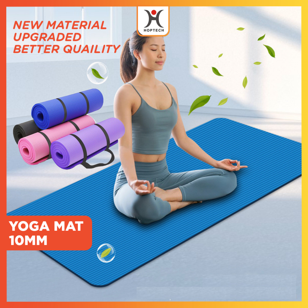 Jual Matras Olahraga NBR Yoga Mats Anti Slip Tebal 10mm Premium