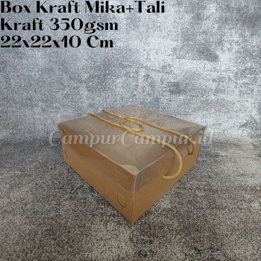 Jual Box Kraft Coklat Mika Tali X X Untuk Kotak Kue Tart Bolu