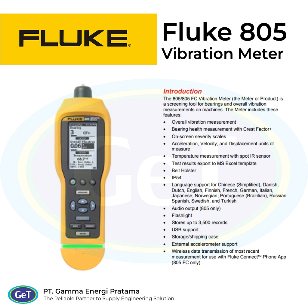 Jual Fluke 805 Vibration Meter Shopee Indonesia