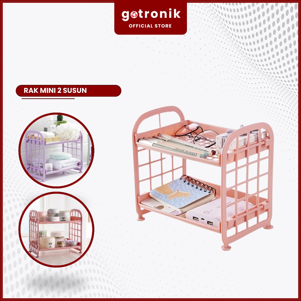 Jual Rak Mini Dua Susun Plastik Serbaguna Rak Minimalis Multifungsi ...