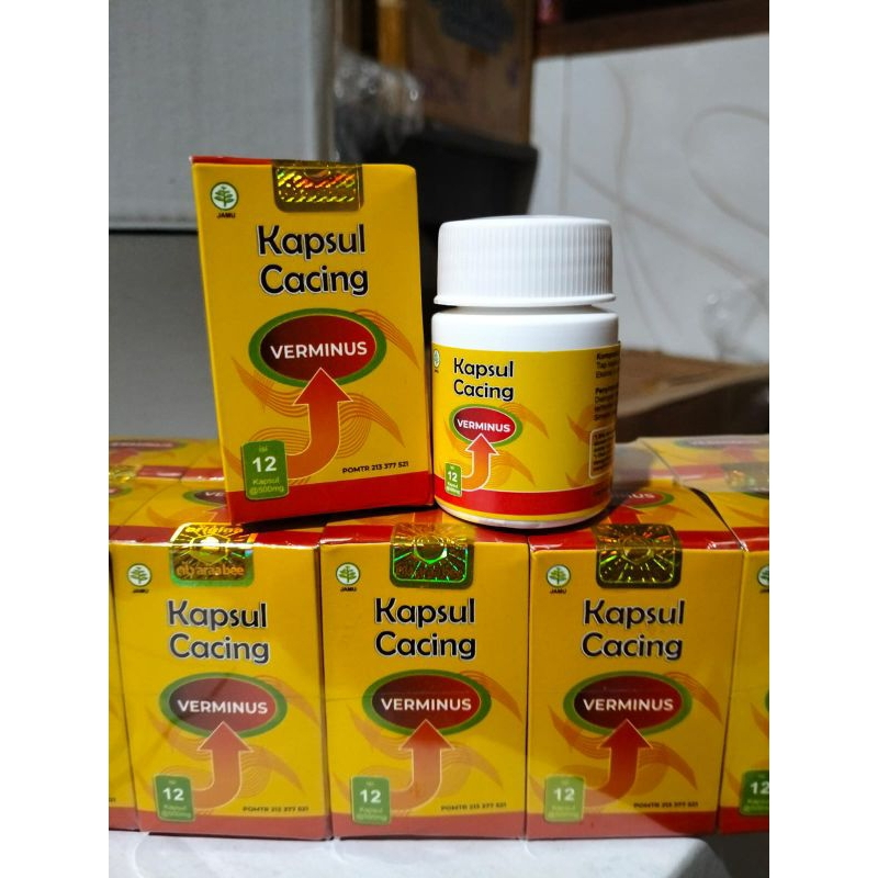 Jual Verminus Extrak Kapsul Cacing Obat Demam DBD Typus Isi 30 Kapsul ...