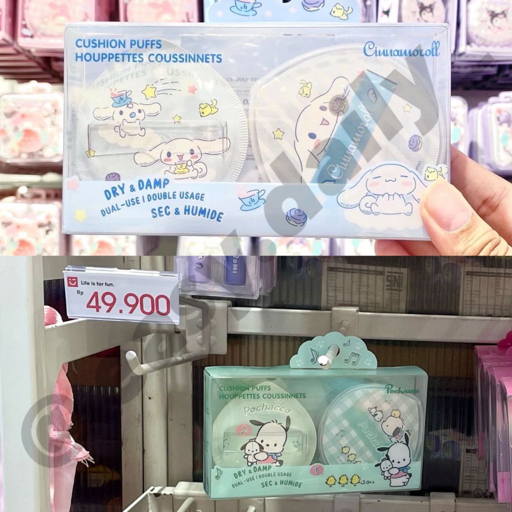 Jual [MINISO X SANRIO] JASTIP CUSHION PUFF PUFFS DRY DAMP WET DUAL USE ...