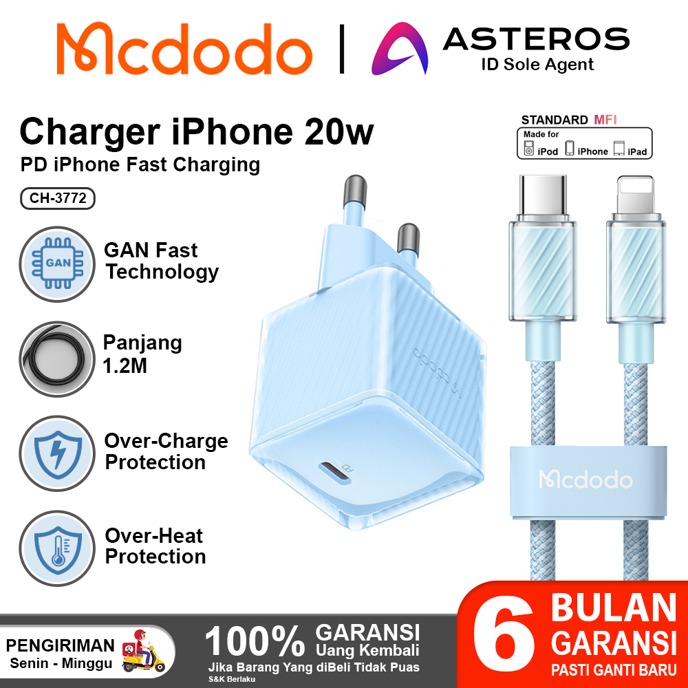 Jual MCDODO Charger For iPhone 13, 13 Mini, 13 Pro, 13 Pro Max Fast