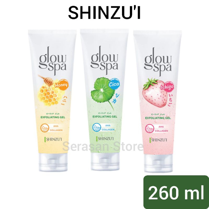 Jual SHINZU'I Glow Spa Exfoliating Gel Honey Cica Ichigo 260ml | Shopee ...