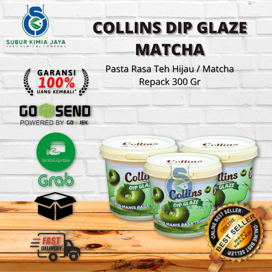 Jual Collins Dip Glaze Matcha 300 Gr / Topping Pasta Teh Hijau | Shopee ...