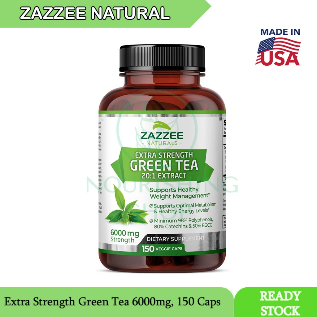 Jual Extra Strength Green Tea 201 Extract Zazzee 150 Vegan EGCG 6000
