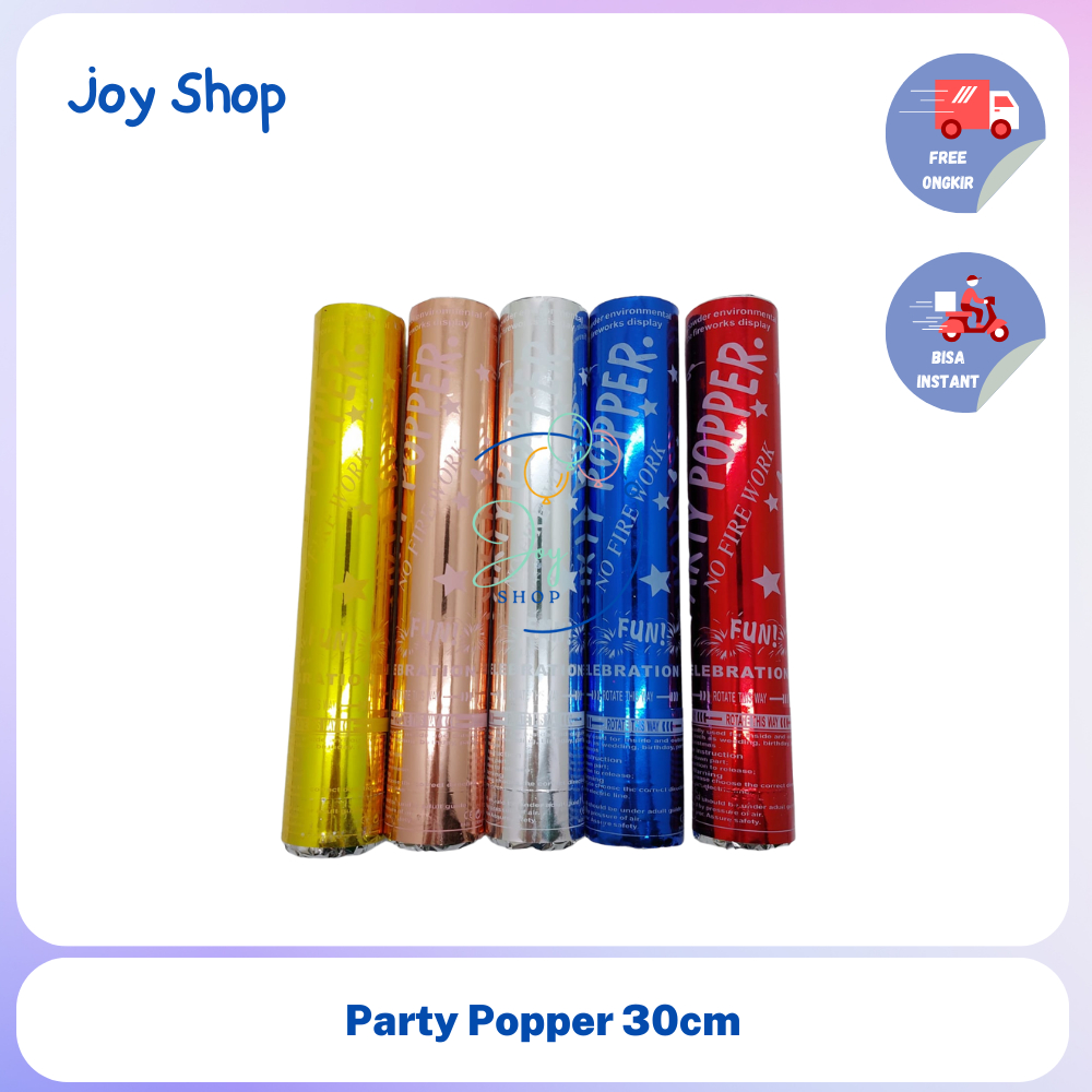 Jual (KHUSUS PULAU JAWA) Party Popper Confetti Ukuran 30cm | Shopee ...