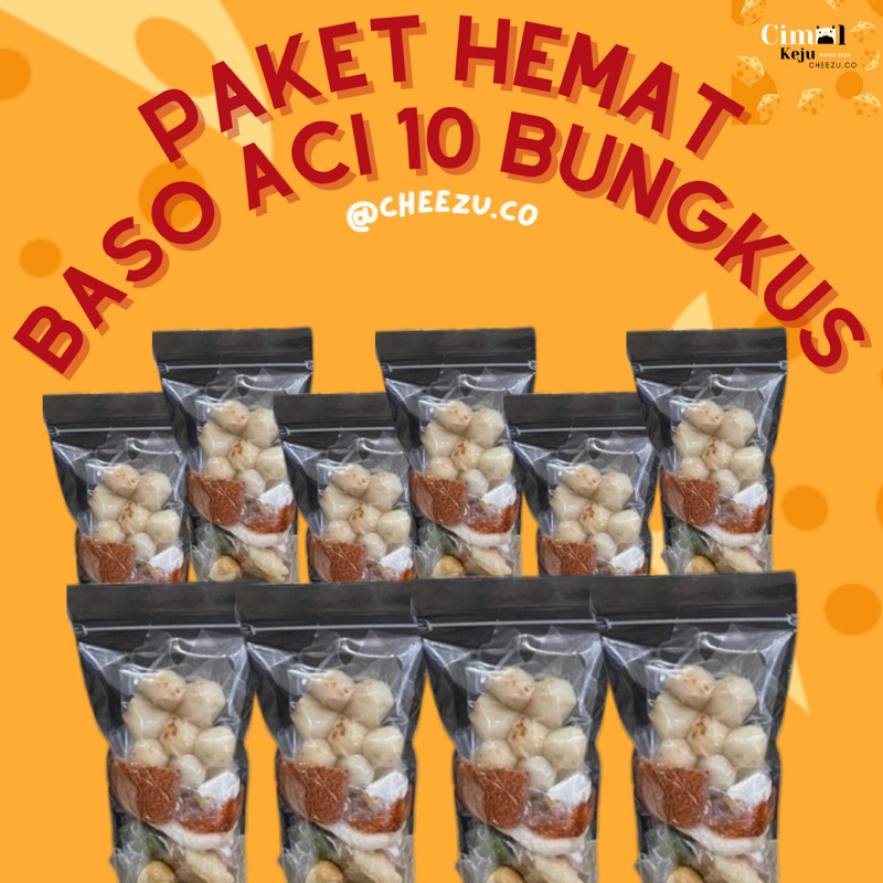 Jual Paket Hemat Baso Aci 10 Bungkus Varian Ayam Pedas Tetelan Tulang