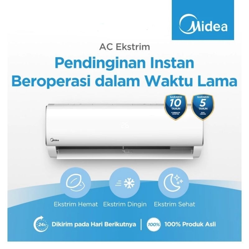 Jual AC MIDEA 0,5 PK 350 WATT 1/2 Pk | Shopee Indonesia