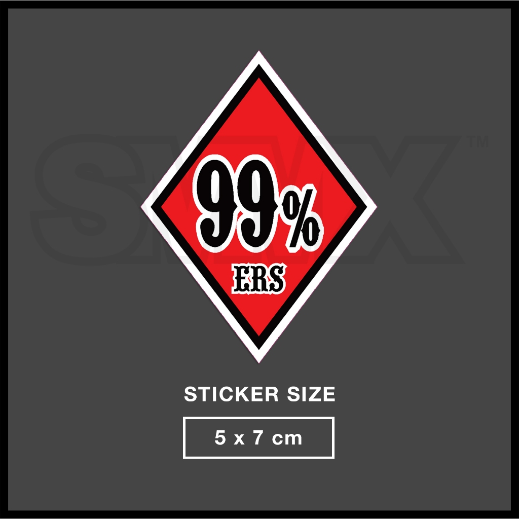 Jual Sticker Stiker 99% ninty nine percenters MC | Shopee Indonesia