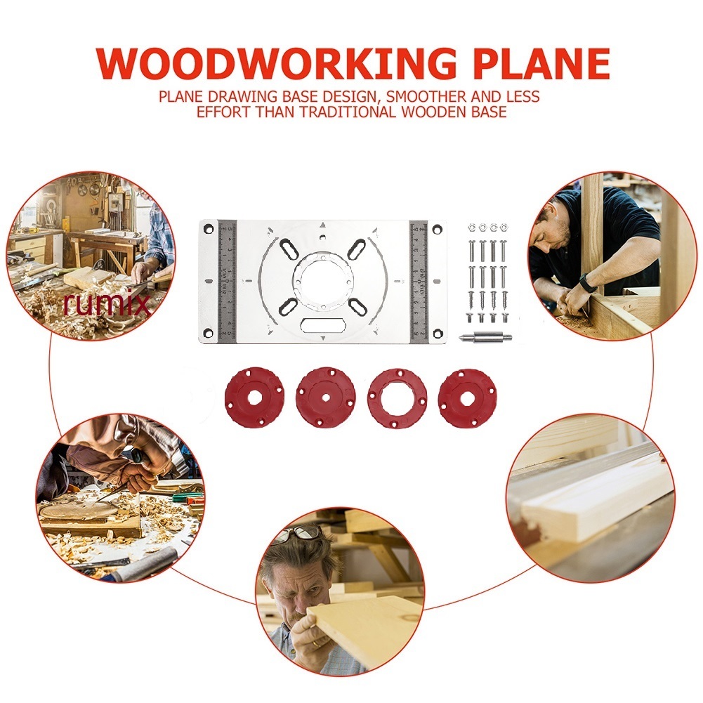 Jual KUBIBIX ROUTER PLATE INSERT ALUMINIUM PLATE ROUTER TABLE MEJA ...