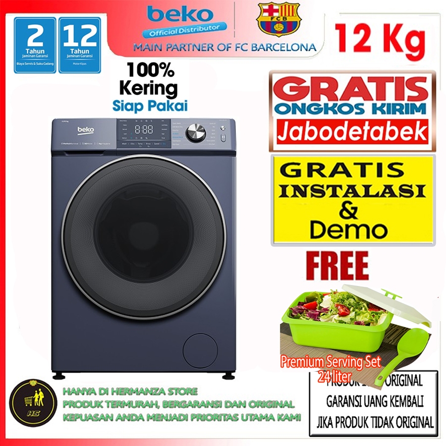 Jual Mesin Cuci Beko Front Loading Kg Washer Kg Dryer Wdw Pd Bl Shopee Indonesia