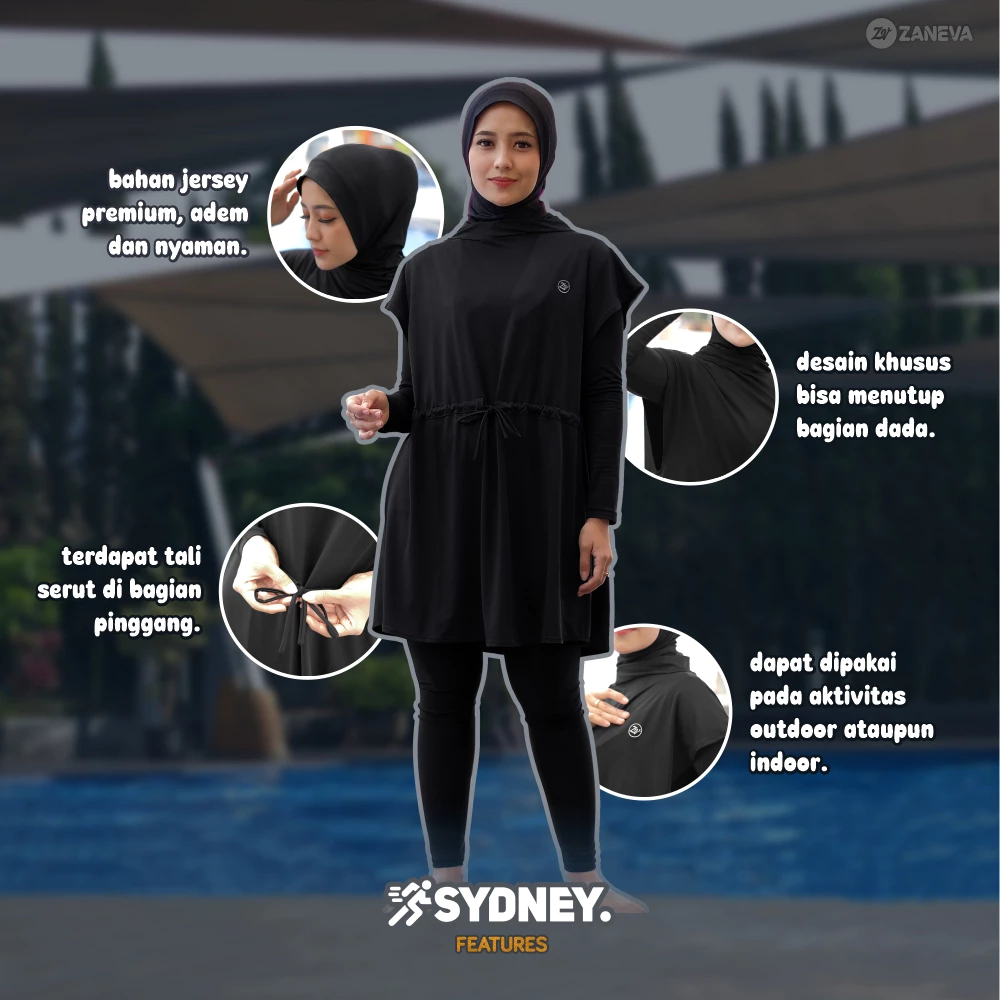 Hijab Vest Sydney oleh Zaneva - Outer Stylish dan Modis untuk Wanita