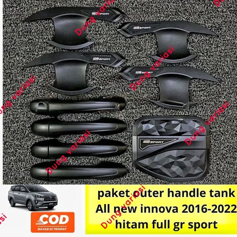 Jual paket outer handle tank cover all new innova full hitam 2016,2019 ...