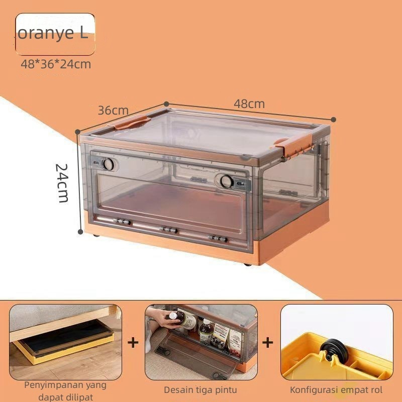 Jual Plastik dapat dilipat organizer box Kotak Penyimpanan Transparan ...