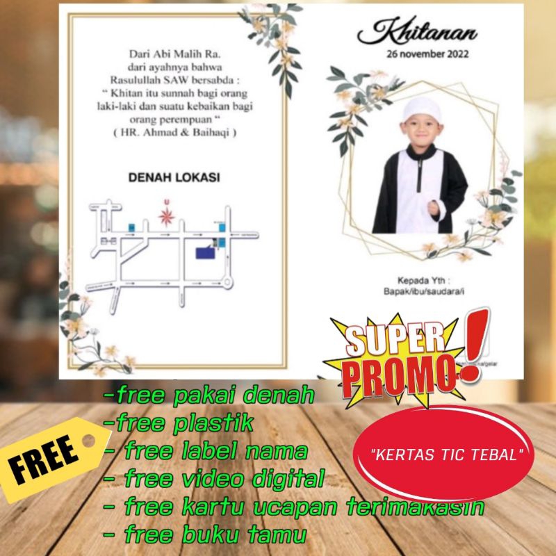 Jual undangan khitanan undangan khitan undangan sunatan (super promo