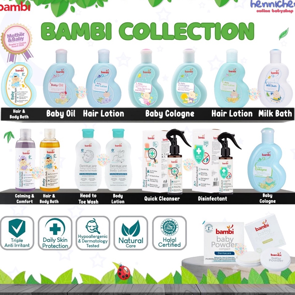 Jual ¯Mlf Bambi Baby Cologne Sweet Floral / Milky Powdery / Morning ...