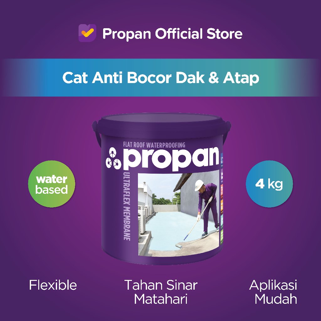 Jual PROPAN Ultraflex Membrane Cat Anti Bocor Dak Rumah Light Grey 20 ...