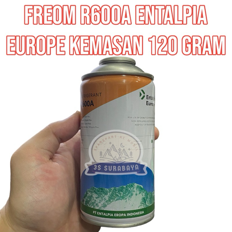 Jual Freon R600 A Entalpia Kemasan 120 Gram Berat Bersih Ac Kulkas Ac ...