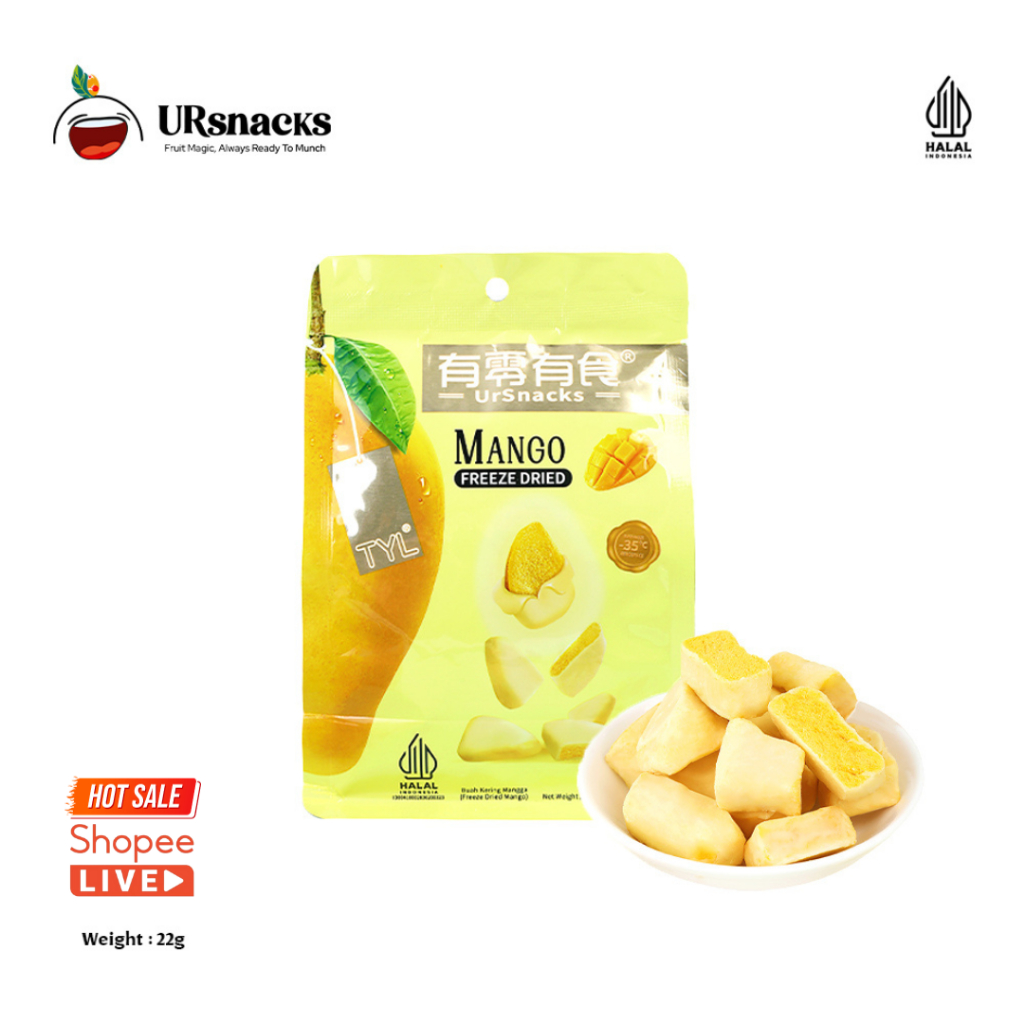 Jual URSNACKS Freeze Dried Mango - Snack Keripik Buah Mangga | Shopee  Indonesia