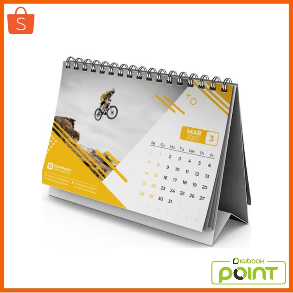 Jual Custom Kalender Meja Tahun 2025 - Duplex 7 Lembar 1 Muka - Bahan ...