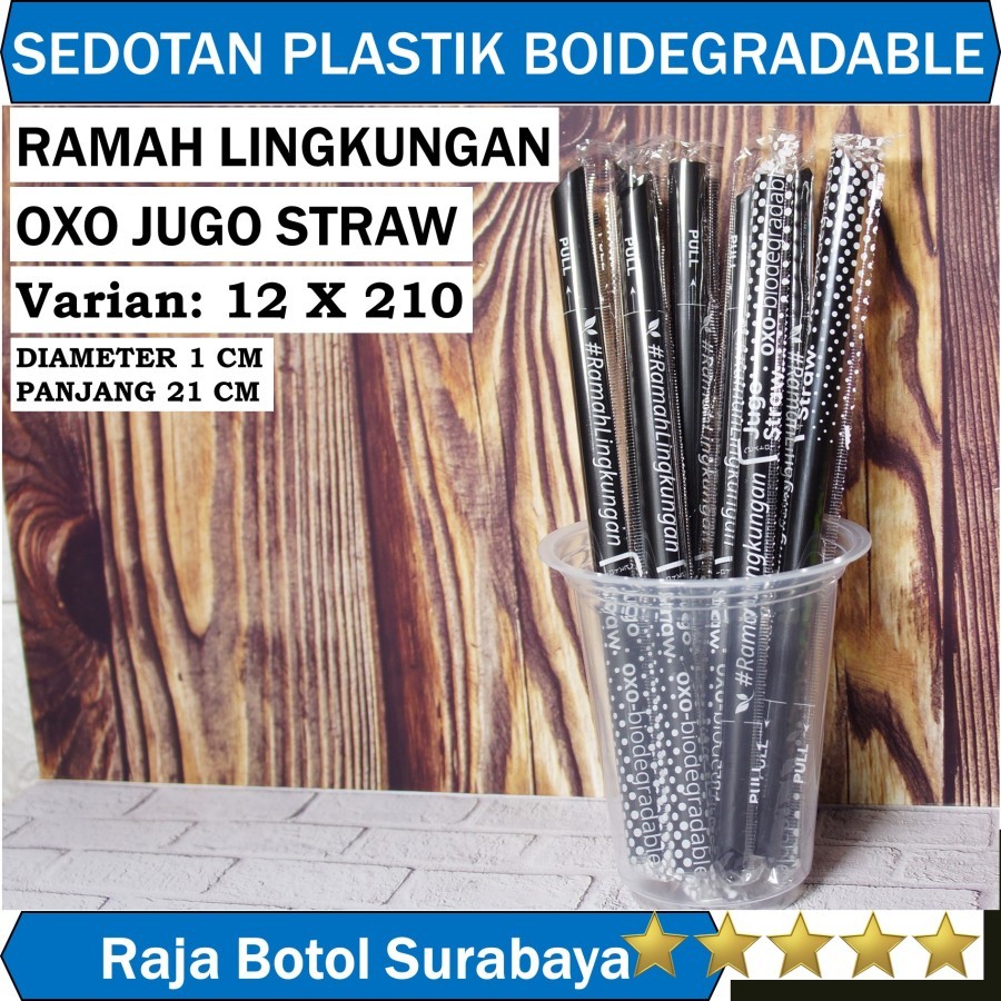 Jual Sedotan Plastik 12mm OXO JUGO STRAW besar 12x210 oxo jugo straw ...
