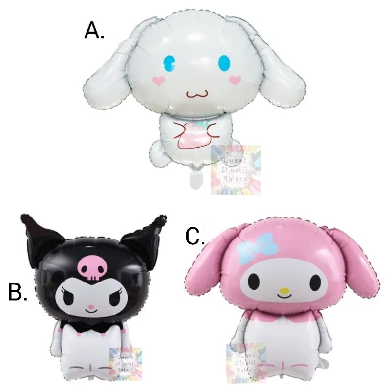 Jual BALON FOIL CINAMON ROLL KURUMI MY MELODY karakter balloon sanrio