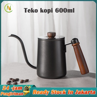 Promo KTCmart - Gooseneck Kettle with Thermometer 1,2L Teko Leher