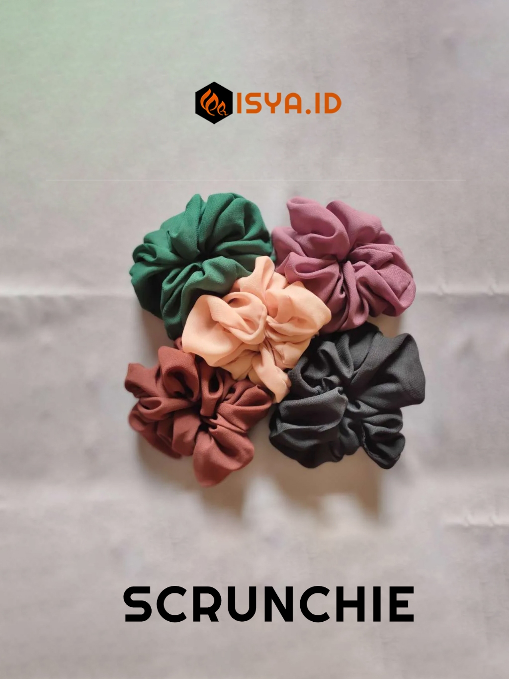 Jual Scrunchie Hijab Ikat Rambut Tile Korea Anti Pusing Ukuran Medium Bahan Ringan Dan Awet 