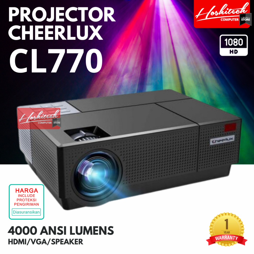 Jual PROJECTOR CHEERLUX LED CL770 PROYEKTOR BASIC 4000 LUMENS RESMI ...