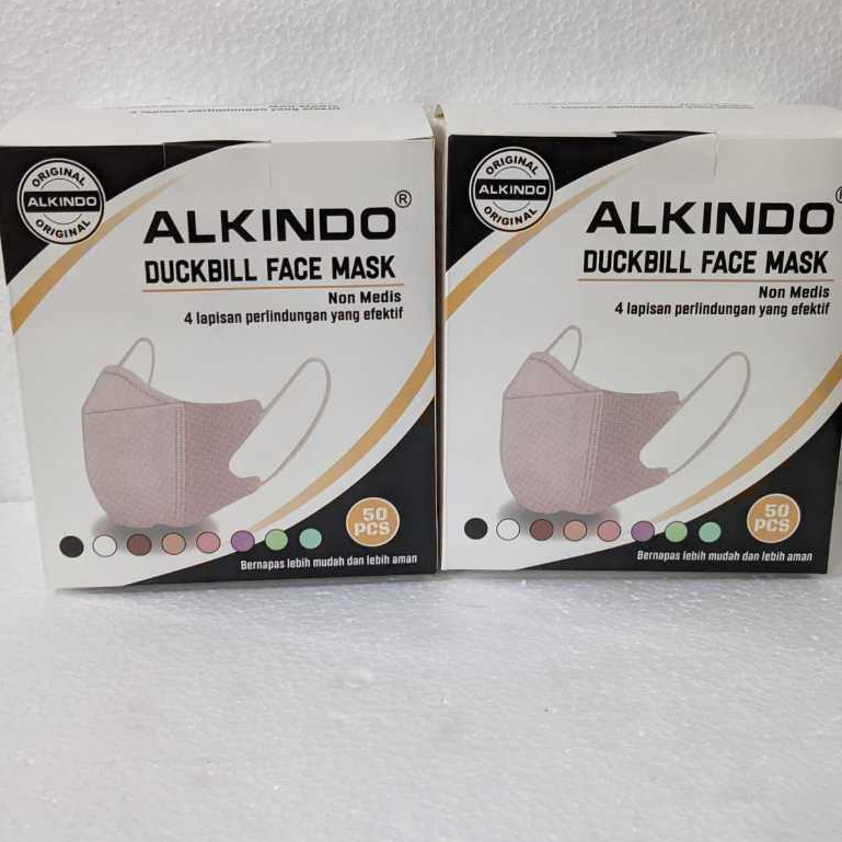 Jual Masker Duckbill 4 Ply - Alkindo (1 Box Isi 50 Pcs) | Shopee Indonesia