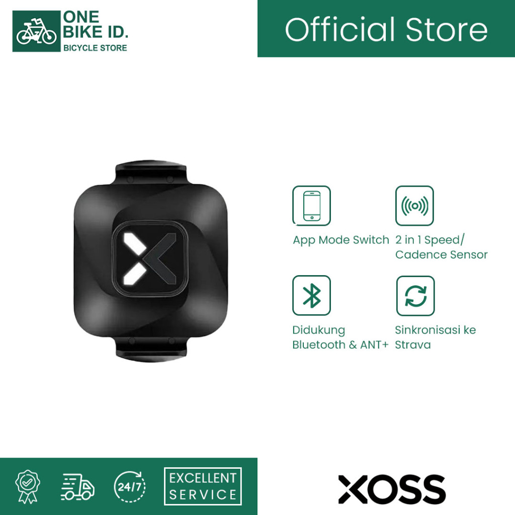 COMPTEUR VÉLO XOSS VORTEX + CAPTEUR VITESSE/CADENCE DOUBLE ANT+ BLUETOOTH