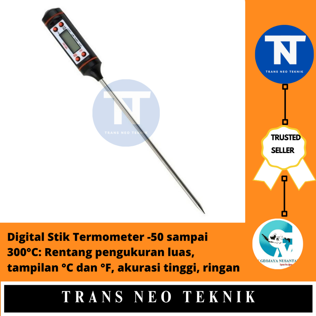 Jual Digital Stik Termometer -50 sampai 300°C: Rentang pengukuran luas ...