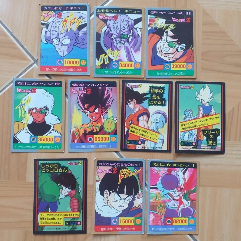 Jual Kartu Dragon Ball Vintage 1990 An Set 10 Bandai Original Japan ...