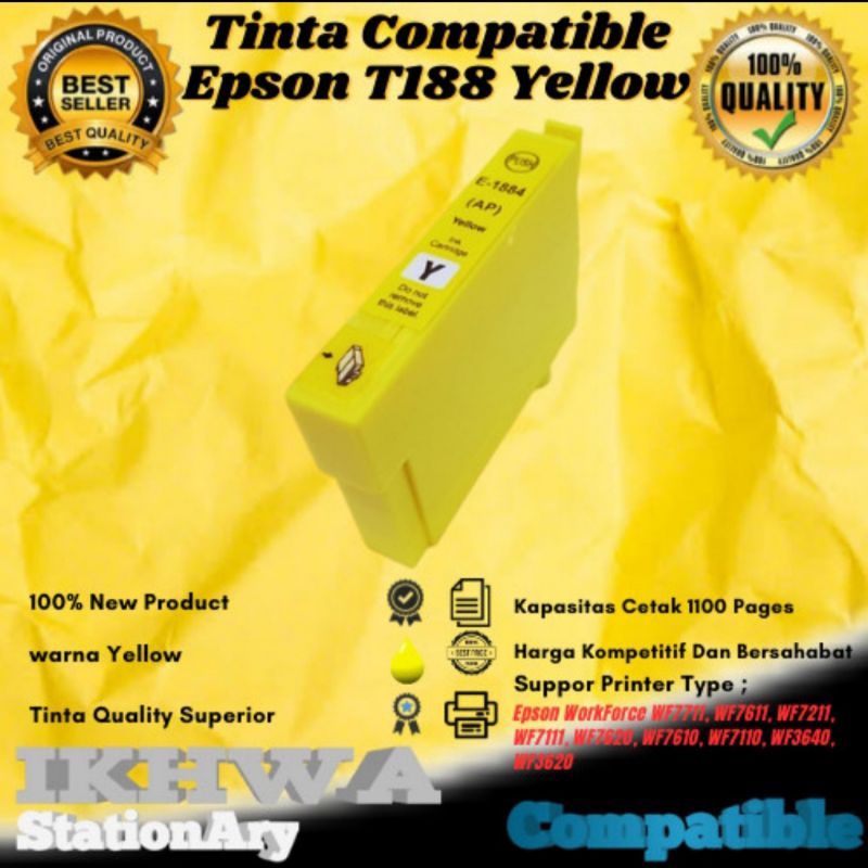 Jual Tinta Catridge Compatible Epson T188 T188 For Epson WF7611 WF7711 ...