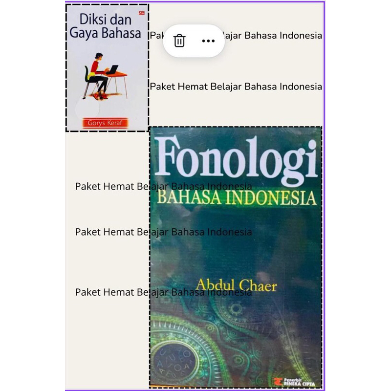 Jual Paket Hemat Buku Bahasa Indonesia Diksi Dan Gaya Bahasa Dan