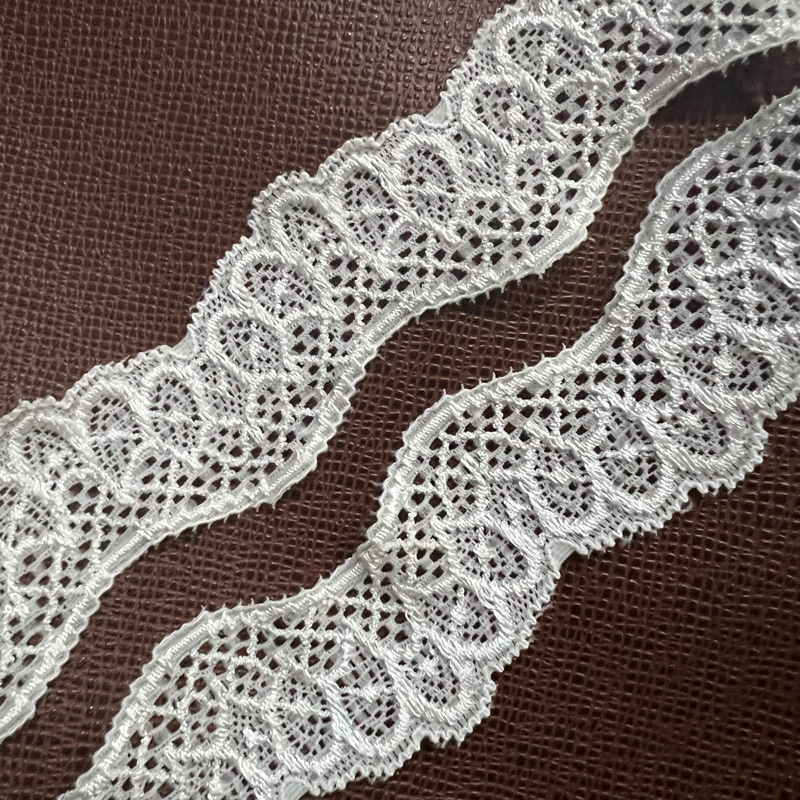 Jual renda Stretch renda elastis broken white harga permeter | Shopee ...