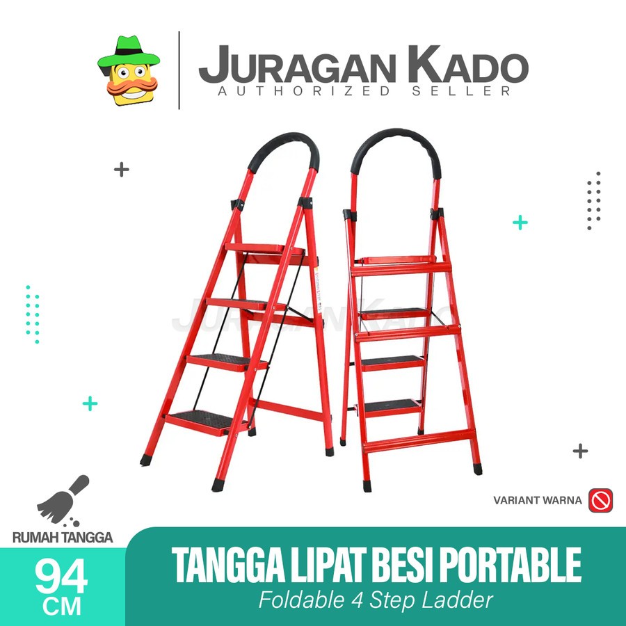 Jual Tangga Besi Lipat 4Step Multifungsi Household Steel Ladder Tangga ...