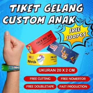 Cetak Gelang Tangan Wristband Rubber Konser Lanyard Wrist Band