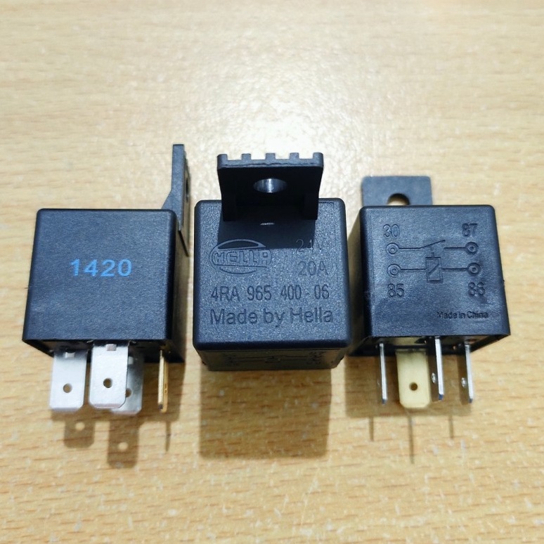 Jual Harga Heboh Relay Hella 24V 20A Kaki 4 Relay Lampu Klakson HELLA