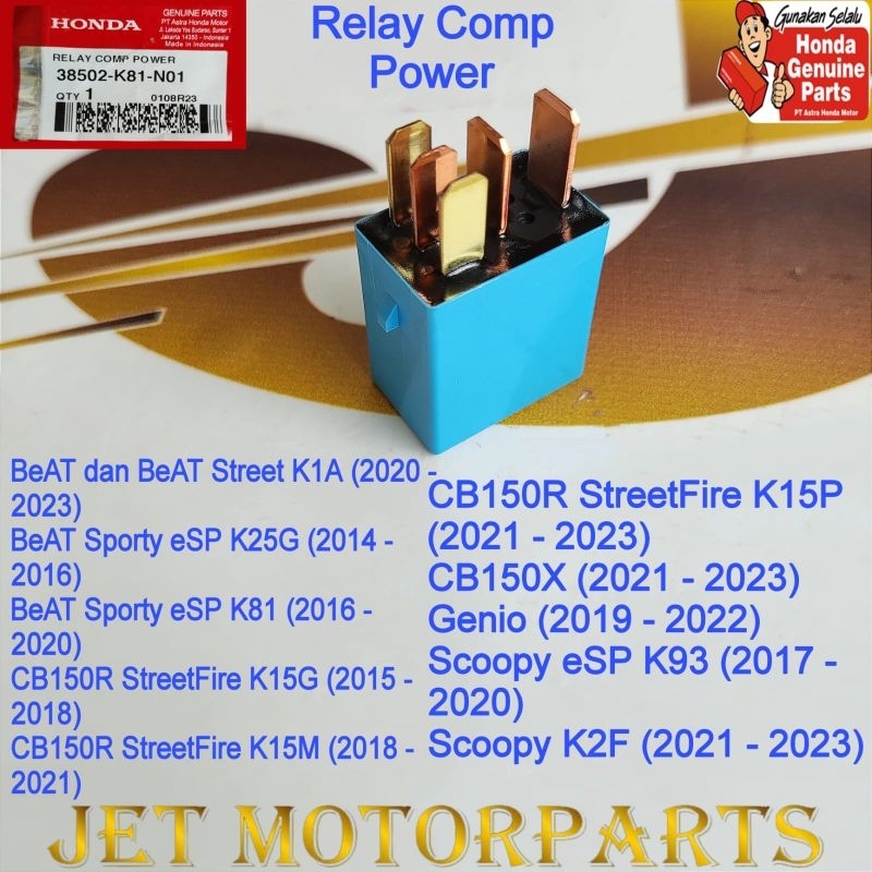 Jual 38502K81N01 Relay Comp Power Relay Pengisian Beat FI eSP Scoopy