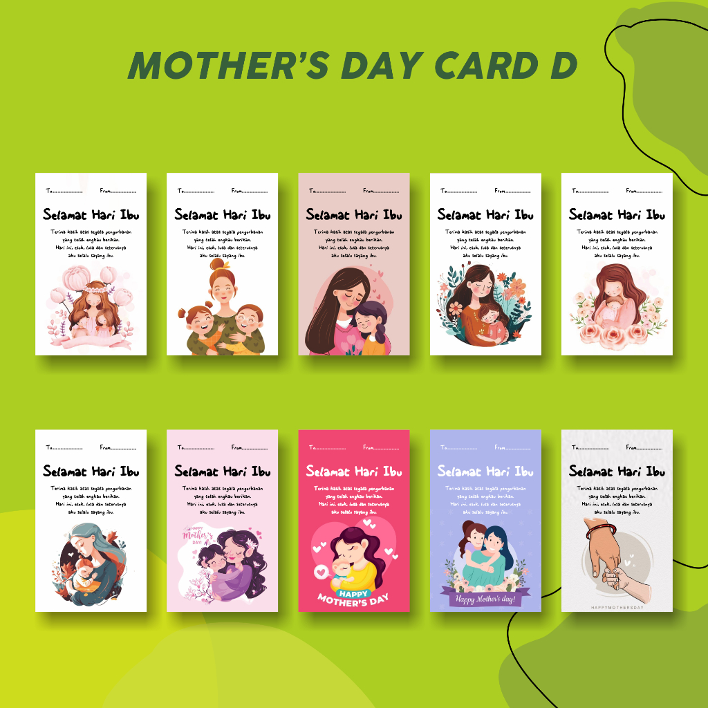 Jual MOTHER S DAY CARD UCAPAN SELAMAT HARI IBU KARTU UCAPAN SELAMAT HARI IBU KODE MC D