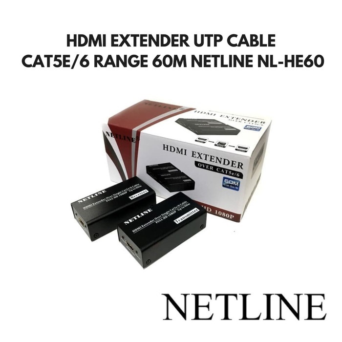 Jual Netline Hdmi Extender Meter Utp Cable Cat E Range M Nl He Shopee Indonesia