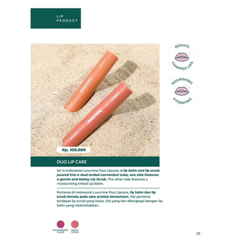 Jual Luxcrime Duo Lip Care 5gr Shopee Indonesia