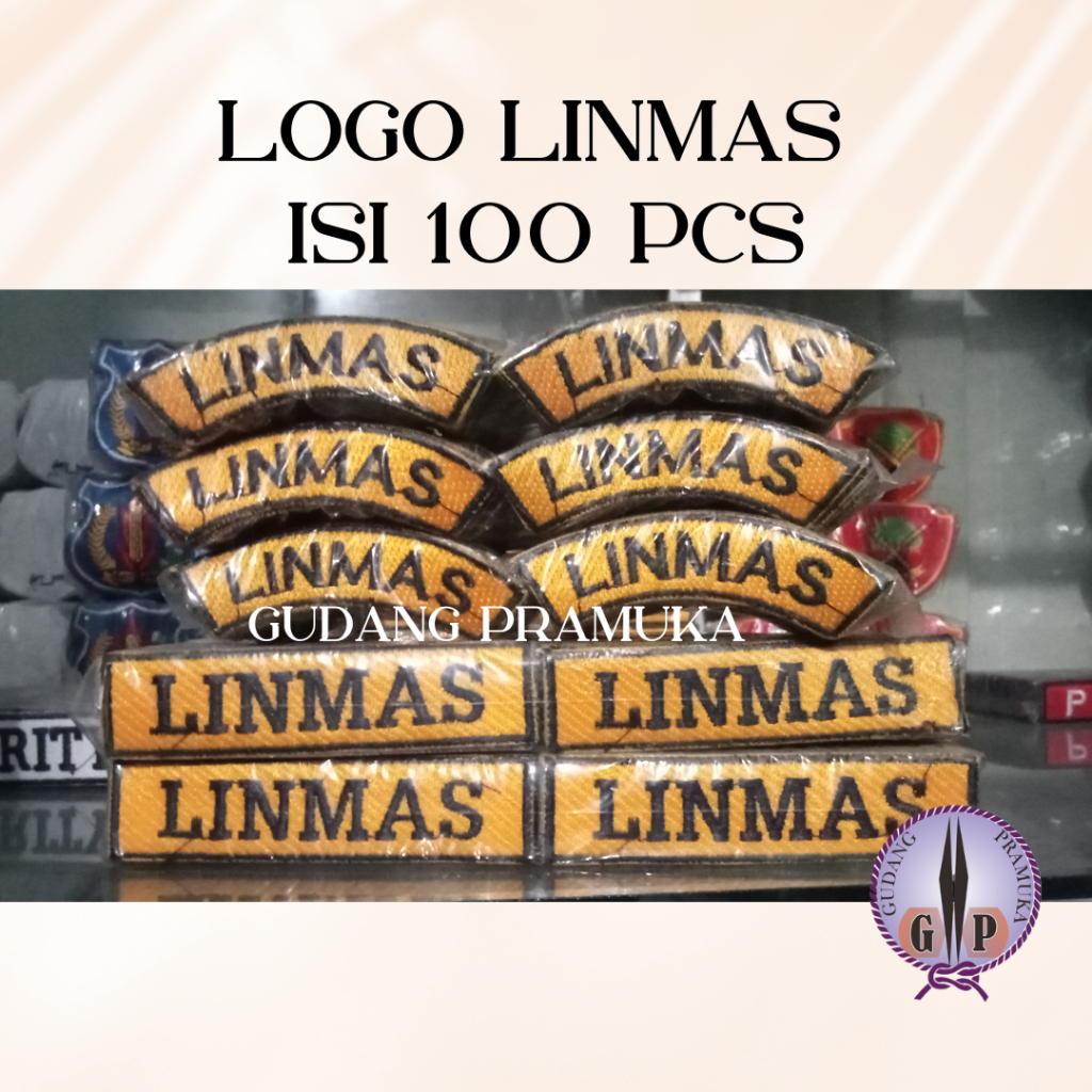 Jual GROSIR (ISI 100 PCS) LOGO LINMAS / BADGE LOKASI LINMAS ISI 100 ...