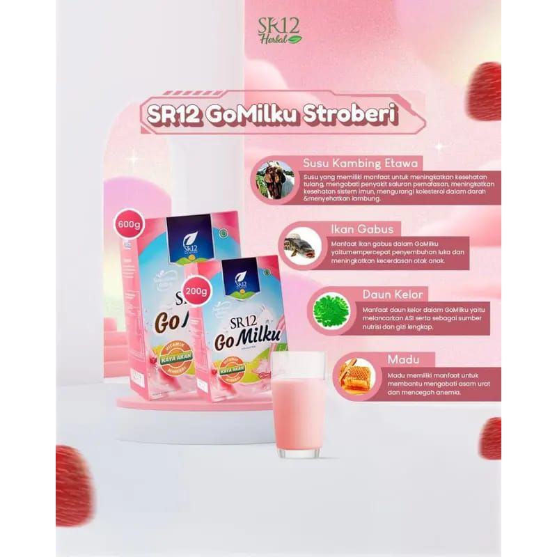 Jual Susu Gomilku Stroberi Sr12 600gr Premium Shopee Indonesia 6513